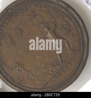 Ferdinand de Saint-Urbain, Leopold i, 1705, bronzo, 2 5/16 in. (5,8 cm.) Foto Stock