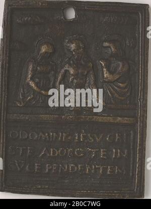 Moderno, Resurrection Plaquette, 1475-1500, bronzo, 2 3/16 in. X 1 5/8 in. (5,5 cm. x 4,1 cm.) Foto Stock