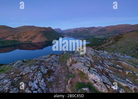 Alba Sul Lago Ullswater Foto Stock