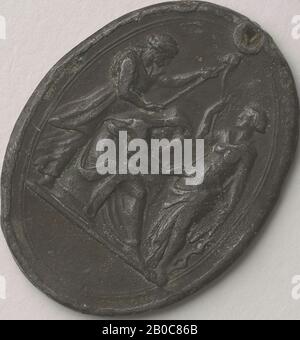 Valerio Belli, Le Tre Fates Plaquette, 1500-1546, Piombo, 1 13/16 In. (4,6 cm.) Foto Stock