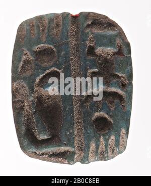 Egitto, sigillo, sigillo a bottone, faience, 2,2 x 2,7 cm, New Empire, Dinastia 18th, Thutmosis III,?, Egitto Foto Stock