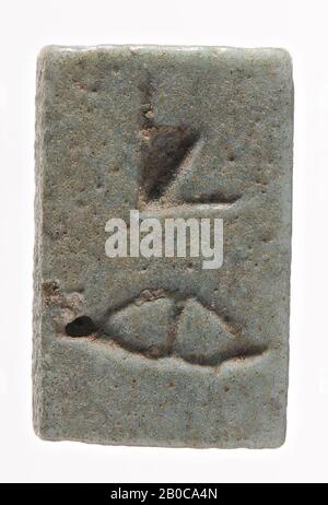 Placca, rettangolo, Osiride, sigillo, placca, faience, 1,2 cm, Egitto Foto Stock