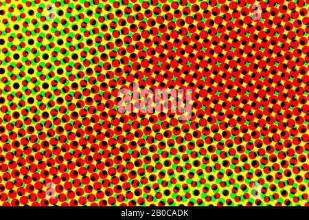 motivo a mezzitoni verde rosso e giallo. sfondo e texture a mezzitoni colorati. illustrazione. Foto Stock