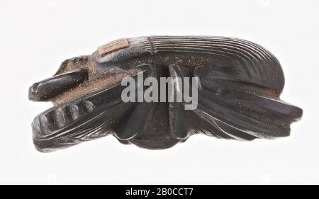 Scarabeo, foca, scarabeo, pietra (nera), 2,4 cm, Egitto Foto Stock