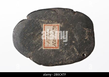 Scarabeo, piatto, foca, scarabeo, pietra, diaspro (nero), 4,9 cm, Egitto Foto Stock