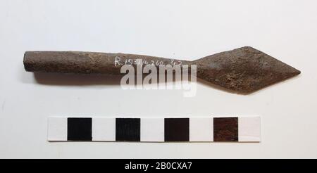 Arrowhead, metallo, ferro, 10,5 x 1,9 x 0,5 cm, Francia, sconosciuto, sconosciuto, sconosciuto Foto Stock