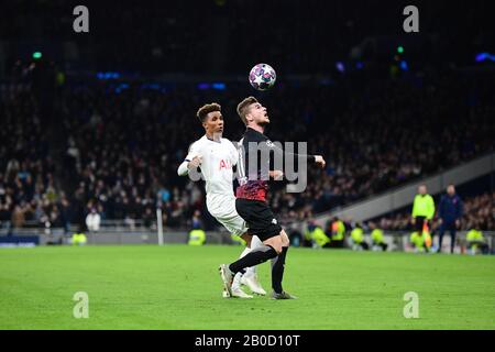 Londra, Regno Unito. 19th Feb, 2020. Timo Werner nella Champions League contro Tottenham Hotspur mercoledì sera. Credito: Robert Michael/Dpa-Zentralbild/Dpa/Alamy Live News Foto Stock