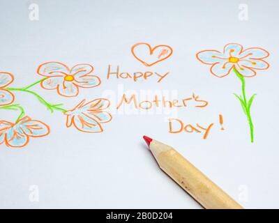 Happy Mothers Day! Carta su carta Foto Stock