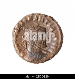 Egitto, moneta, tetraradrachm, Diocleziano, metallo, trilione, diam., 18 mm, peso, 8,23 gr, periodo greco-romano, epoca imperiale romana 287-288, Egitto Foto Stock