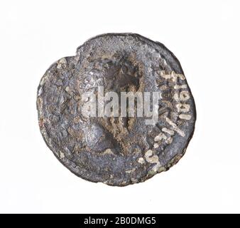 Il periodo romano olandese, moneta, denaro, Settimio Severo, metallo, argento, diam., 18 mm, peso, 2,70 gr, roman 206, Paesi Bassi, Utrecht, Bunnik, Vechten Foto Stock