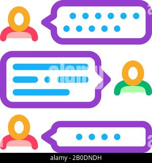 Illustrazione Del Contorno Del Vettore Dell'Icona Della Terapia Vocale Illustrazione Vettoriale