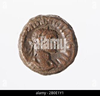 Moneta, tetraradrachm di Maximianus, anno 4, Vz: Busto imperiale r., Drappeggio, [A K M ou Foto Stock