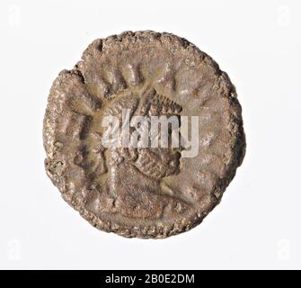 Moneta, tetraradrachm di Maximianus, anno 7, Vz: Busto imperiale r., Drappeggio, MAXIMIANOS SEB, Kz: In piedi Elpis l. con fiore e mantello rialzato, stella, L Z (anno 7), moneta, tetraidrachme, Maximianus, metallo, trilione, Diam. 20 mm, peso 7,39 gr, periodo greco-romano, epoca imperiale romana 291-292, Egitto Foto Stock