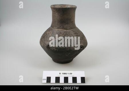 Antico Vicino Oriente, stoviglie, terracotta, H 16,2 cm, D 13,5 cm, bordo D 6,5 cm, posizione, Iran Foto Stock