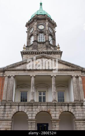 Dublino, Irlanda - 20th febbraio 2020: Torre di Bedford al Castello di Dublino, Irlanda Foto Stock