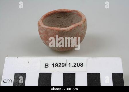 Antico Vicino Oriente, stoviglie, terracotta, H 3,3 cm, D 5 cm, posizione, Palestina Foto Stock