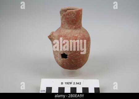 Caraffa, terracotta, h: 11,9 cm, diam: 7 cm, br: 8 cm, Israele Foto Stock