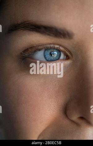 Close-up del volto di donna Foto Stock