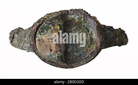 Anello, anello segnaletico, metallo, bronzo, pietra, 1 cm, ø 2,2 cm, Iran Foto Stock