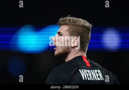 Londra, Regno Unito. 19th Feb, 2020. Timo Werner della RB Lipsia durante la partita della UEFA Champions League tra Tottenham Hotspur e la RB Leipzig allo stadio di Wembley, Londra, Inghilterra, il 19 febbraio 2020. Foto Di Andy Rowland. Credito: Prime Media Images/Alamy Live News Foto Stock