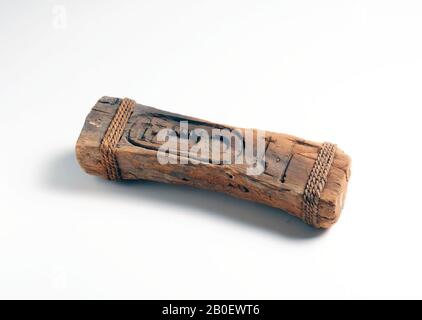 Coda di rondine, corda, cartouche, Menmaatre, Seti i, coda di rondine, legno, corda, 29 x 8,8 x 6,5 cm, nuovo Regno, Dinastia 19th, Seti i, Egitto Foto Stock