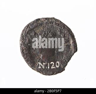 Olanda periodo romano, moneta, AES-III, Valens, metallo, rame, diam., 18 mm, peso, 2,53 gr, roman 367-375, Paesi Bassi, Gelderland, Nijmegen, Nijmegen Foto Stock