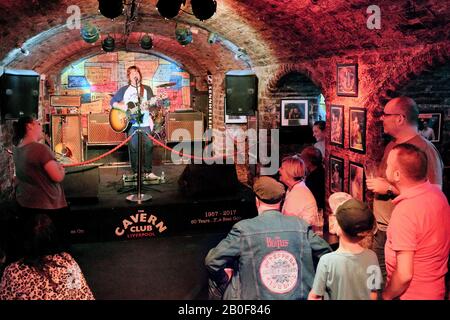 The Cavern Club, Mathew Street, Liverpool, Merseyside, Inghilterra, Regno Unito, Europa Foto Stock