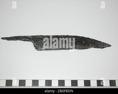 Olanda periodo romano, coltello, metallo, ferro, lunghezza, 18 cm, romano 40-250, Paesi Bassi, Olanda meridionale, Katwijk, Valkenburg Foto Stock