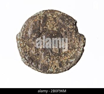 Il periodo romano olandese, moneta, AES-III, Valens, metallo, rame, diam., 17 mm, peso, 2,59 gr, romano 364-378, i Paesi Bassi, Gelderland, Maasdriel, Rossum Foto Stock