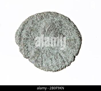 Olanda periodo romano, moneta, AES-III, Gratian, metallo, rame, Diam., 16x18 mm, peso, 2,16 gr, roman 367-375, Paesi Bassi, Gelderland, Maasdriel, Rossum Foto Stock