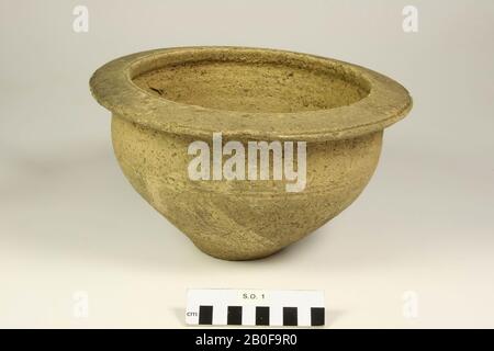 Periodo romano olandese, ciotola, terracotta, h, 15,3 cm, diam, 26,5 cm, romano, Olanda, Limburgo, Roermond, Swalmen Foto Stock