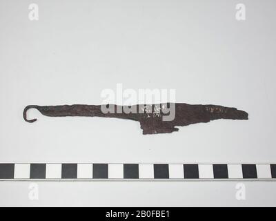 Olanda periodo romano, coltello, metallo, ferro, lunghezza, 15,8 cm, romano 15-250, Paesi Bassi, Utrecht, Bunnik, Vechten, Housense Vlakte Foto Stock