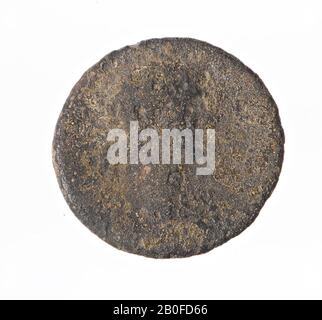 VZ: Testa imperiale r., Kz: Liscia, menta, dupondius, Adriano, metallo, rame, diam. 27 mm, peso 10,64 gr, romano 117-138, sconosciuto, sconosciuto, sconosciuto Foto Stock