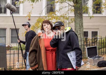 Anno Blackkansman : 2018 Direttore Usa : Spike Lee Ashlie Atkinson, Spike Lee Shooting Picture Foto Stock