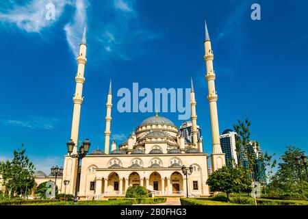 Il Cuore Della Moschea Cecenia A Grozny, Russia Foto Stock