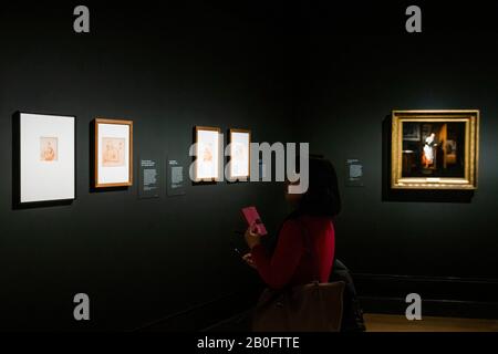 Londra, Regno Unito. 20 Feb, 2020. Nicolaes Maes: Maestro Olandese del Golden Age una nuova mostra alla Galleria Nazionale. Credito: Guy Bell/Alamy Live News Foto Stock