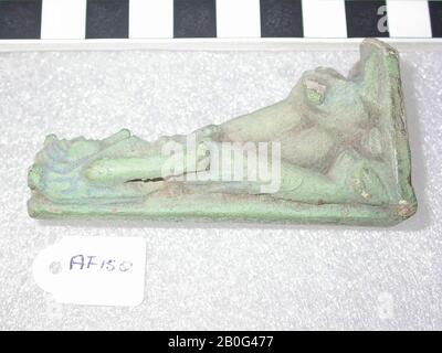 Statua, dio, Nefertem, in piedi, leone, amuleto, dio, fede, 7,8 cm, Egitto Foto Stock