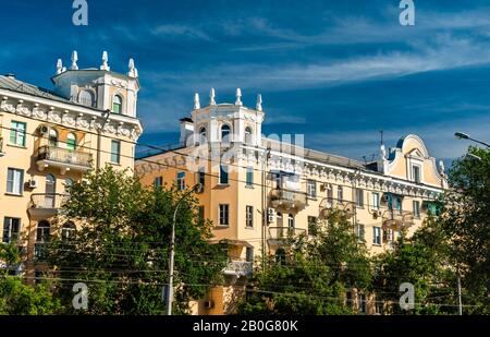 Edifici nel centro della città di Astrakhan, Russia Foto Stock