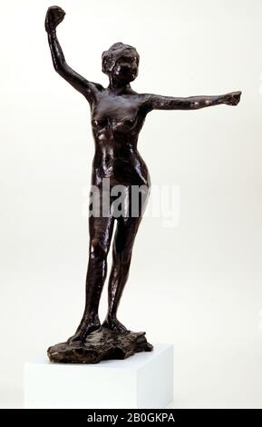 Hilaire-Germain-Edgar Degas, Francese, 1834–1917, Ballerino Pronto A Ballare, Gamba Destra Avanti, Modellato C. 1880s, cast 1919-21, Bronzo, altezza: 22" (55,9 cm Foto Stock