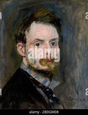Pierre-Auguste Renoir, Francese, 1841–1919, Autoritratto, C.. 1875, olio su tela, 15 3/8 x 12 7/16 in. (39,1 x 31,6 cm Foto Stock