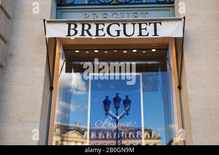 Breguet negozio in Place Vendome, Parigi, Ile de France, Europa Foto Stock