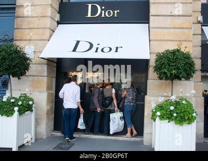 Negozio Dior in Place Vendome, Parigi. Ile de france, Europa Foto Stock