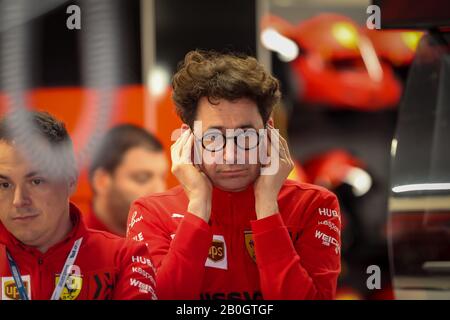 Montmelo, Spagna. 20th Feb, 2020. Mattia Binotto, il principale della Ferrari durante la sessione pomeridiana del secondo giorno della F1 Test Days nel circuito di Montmelo. Credit: Sopa Images Limited/Alamy Live News Foto Stock