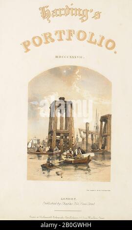 James Duffield Harding, inglese, 1798–1863, Harding's Portfolio: Frontespiece, 1837, litografia a colori su carta wove, immagine: 7 3/8 x 5 1/8 in. (18,8 x 13 cm Foto Stock