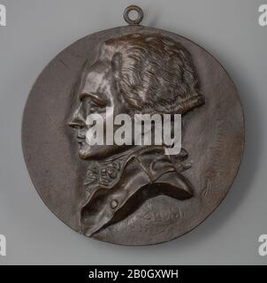 Pierre Jean David D'Angers, Francese, 1788–1856, Robespierre, 1835, Bronzo, Diametro: 5 5/16 In. (13,5 cm Foto Stock