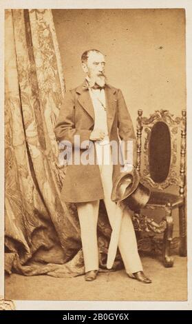 Robert Jefferson Bingham, inglese, morto 1870, Horace Vernet, Carte-de-Visite, 1861–63, stampa Albumen da collodio umido negativo, immagine: 3 9/16 x 2 3/16 in. (9 x 5,6 cm Foto Stock