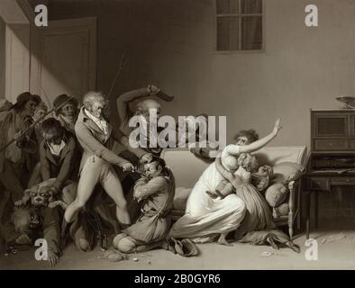 Louis Léopold Boilly, francese, 1761–1845, Seconda scena Di Ladri: I Ladri Arrestati, 1810, olio su tela, Totale: 10 7/8 x 13 7/8 in. (27,6 x 35,2 cm Foto Stock