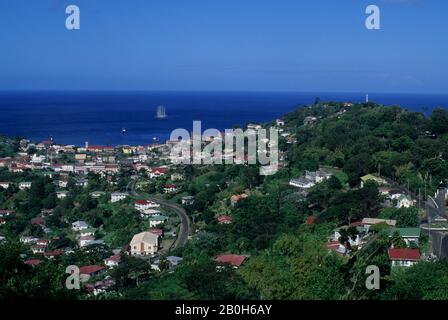 GRENADA, FORT FREDERICK, VISTA SULLA ST. GEORGE'S. Foto Stock