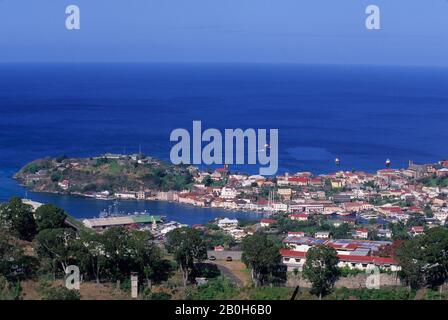 GRENADA, FORT FREDERICK, VISTA SULLA ST. GEORGE'S. Foto Stock
