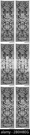 Sedia Strip, Cina, dinastia Qing (1644–1911), Data inizio 19th secolo, Cina, seta, filo metallico, 66 3/4 x 21 1/4 in. (169,54 x 53,98 cm), Textiles-Velvets Foto Stock